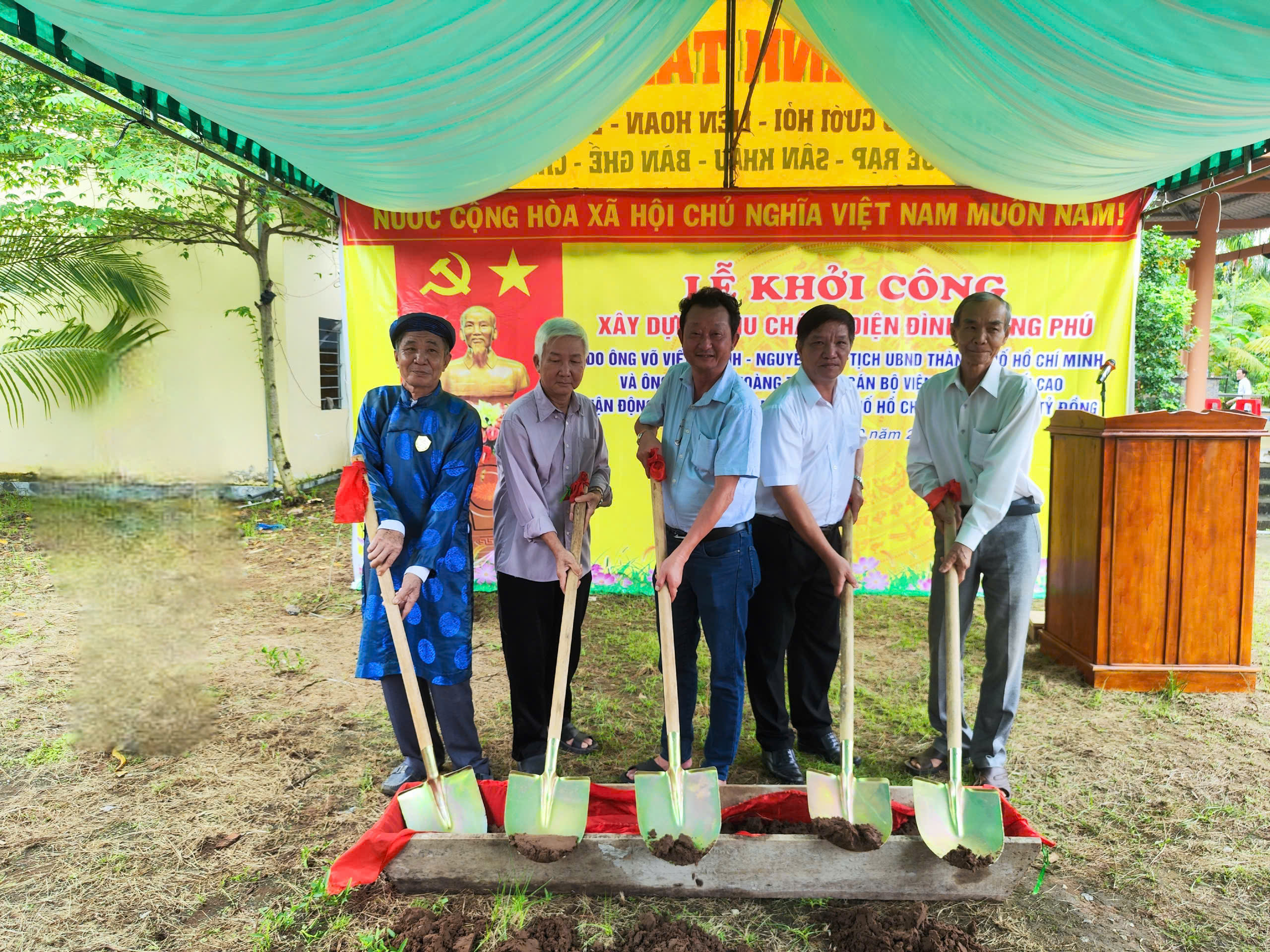 Lễ khởi công xây dựng khu chánh điện Đình Lương Phú, xã Lương Phú, tỉnh Vĩnh Long